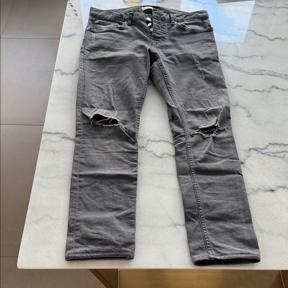 Sandro. Gray Distressed Men's Jeans